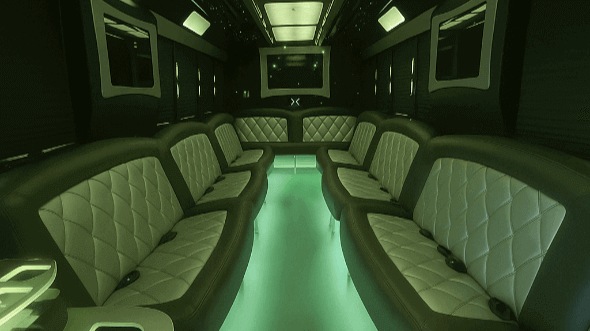 Interior of Charter Bus Company Columbia's 20 Passenger Party Bus in Columbia