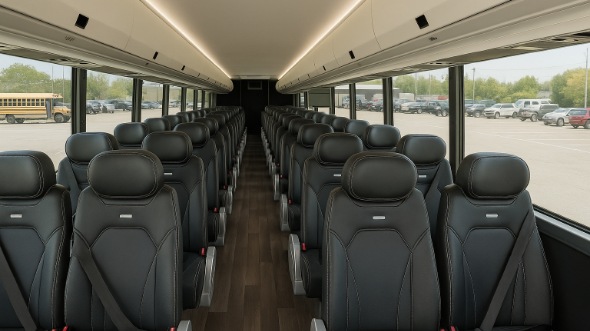 Interior of Charter Bus Company Springfield's 28 Passenger Minibus in Springfield