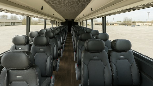 Interior of Charter Bus Company Springfield's 30 Passenger Minibus in Springfield