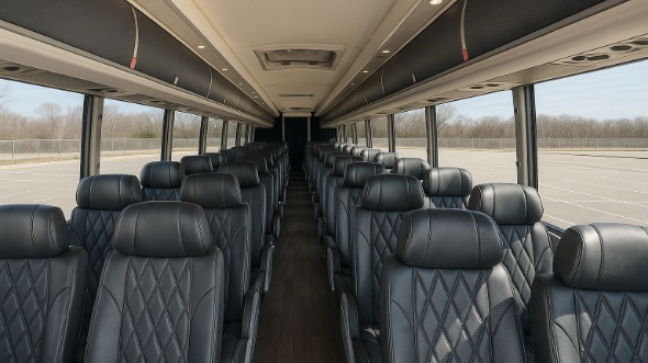 Interior of Charter Bus Company Springfield's 40 Passenger Charter Bus in Springfield
