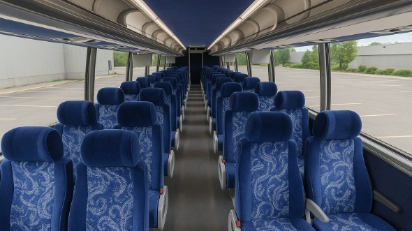 Interior of Charter Bus Company Springfield's 44 Passenger Charter Bus in Springfield