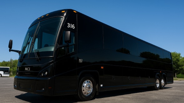 Exterior of Charter Bus Company Springfield's 44 Passenger Charter Bus in Springfield