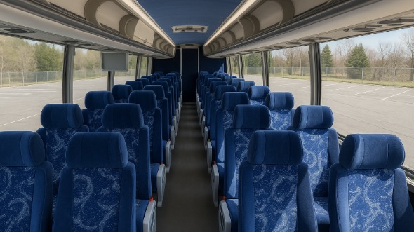 Interior of Charter Bus Company Springfield's 45 Passenger Charter Bus in Springfield