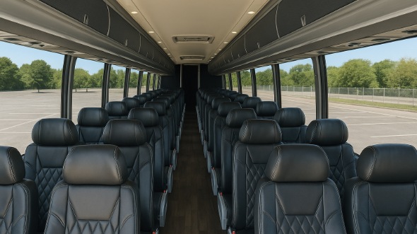 Interior of Charter Bus Company Springfield's 46 Passenger Charter Bus in Springfield