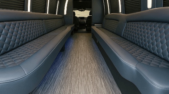 Interior of Charter Bus Company Joplin's 50 Passenger Party Bus in Joplin