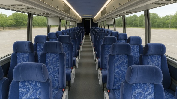 Interior of Charter Bus Company Springfield's 51 Passenger Charter Bus in Springfield