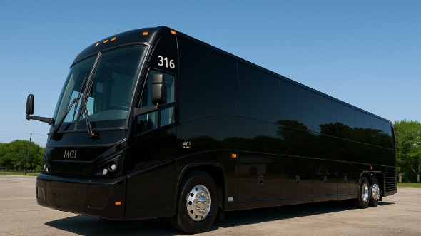 Exterior of Charter Bus Company Springfield's 51 Passenger Charter Bus in Springfield