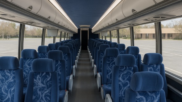Interior of Charter Bus Company Springfield's 54 Passenger Charter Bus in Springfield