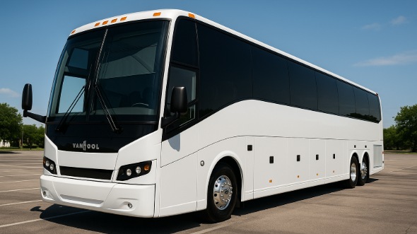 Exterior of Charter Bus Company Springfield's 55 Passenger Charter Bus in Springfield