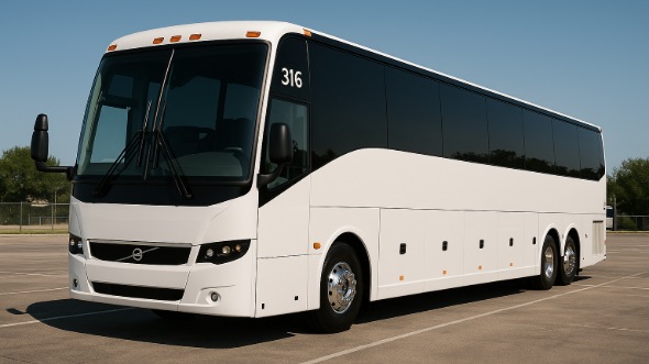 Exterior of Charter Bus Company Springfield's 56 Passenger Charter Bus in Springfield