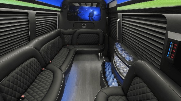 springfield 14 passenger sprinter limousine inside