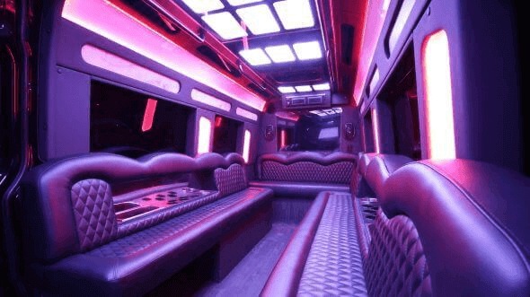 springfield 18 passenger party bus interior