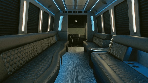 springfield 20 passenger party bus inside